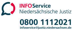 Banner für den Info Service in der Niedersächsischen Justiz